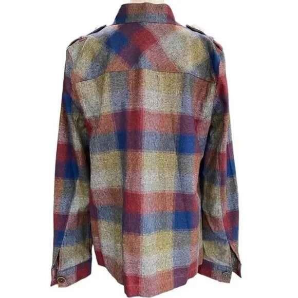 CAbi College Plaid Shacket Jacket 3555 - Picture 4 of 7